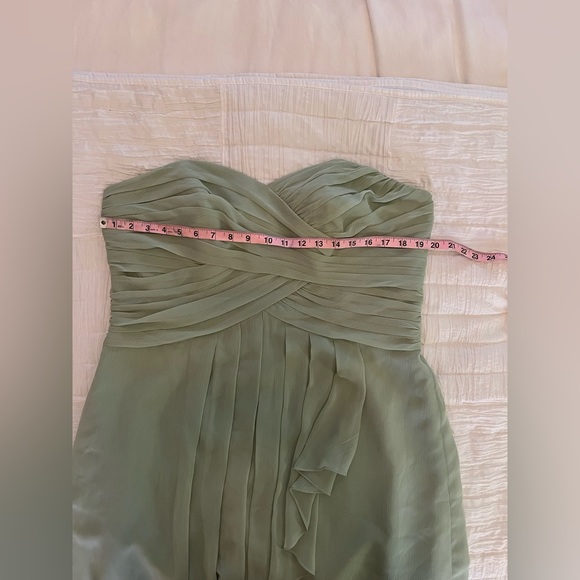 David’s Bridal Strapless Meadow Green Formal Dress Size 16, - Picture 9 of 12